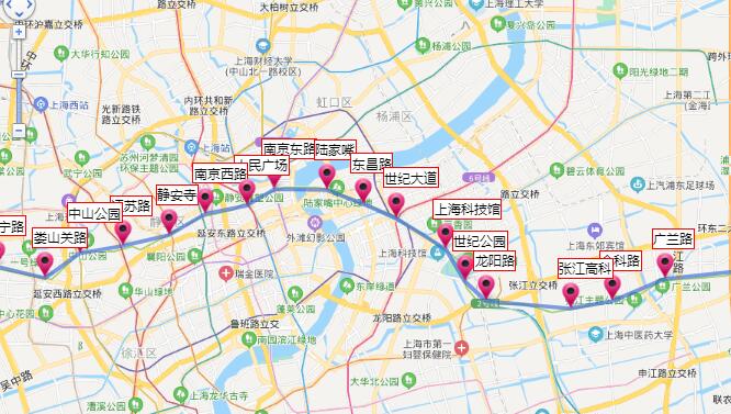 2021上海地铁2号线路图 上海地铁2号线站点图及运营时间表