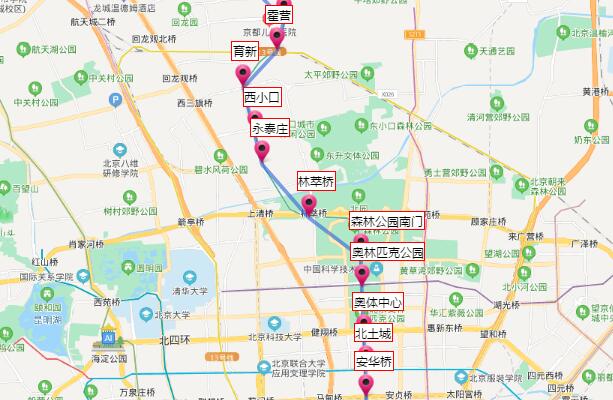 2021北京地铁8号线路图 北京地铁8号线站点图及运营时间表