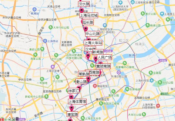 2021上海地铁1号线路图 上海地铁1号线站点图及运营时间表