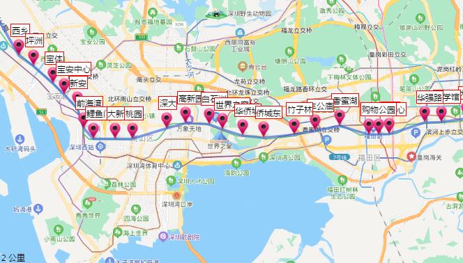 2021深圳地铁1号线路图 深圳地铁1号线站点图及运营时间表