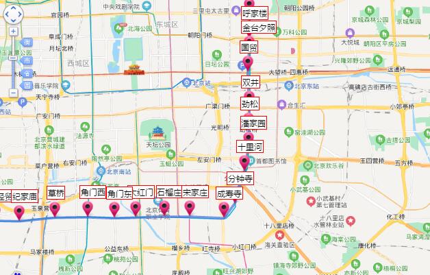 2021北京地铁10号线路图 北京地铁10号线站点图及运营时间表