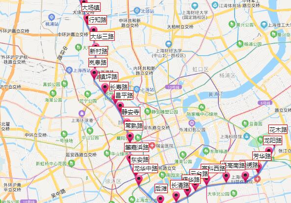  2021上海地铁7号线路图 上海地铁7号线站点图及运营时间表