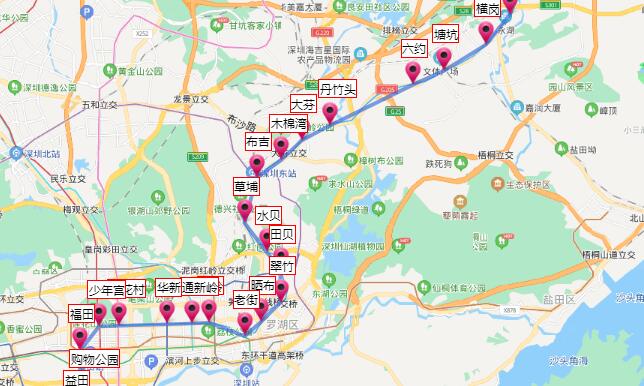  2021深圳地铁3号线路图 深圳地铁3号线站点图及运营时间表